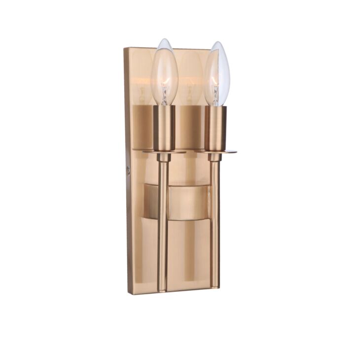 Craftmade Larrson 2 Light Wall Sconce in Satin Brass