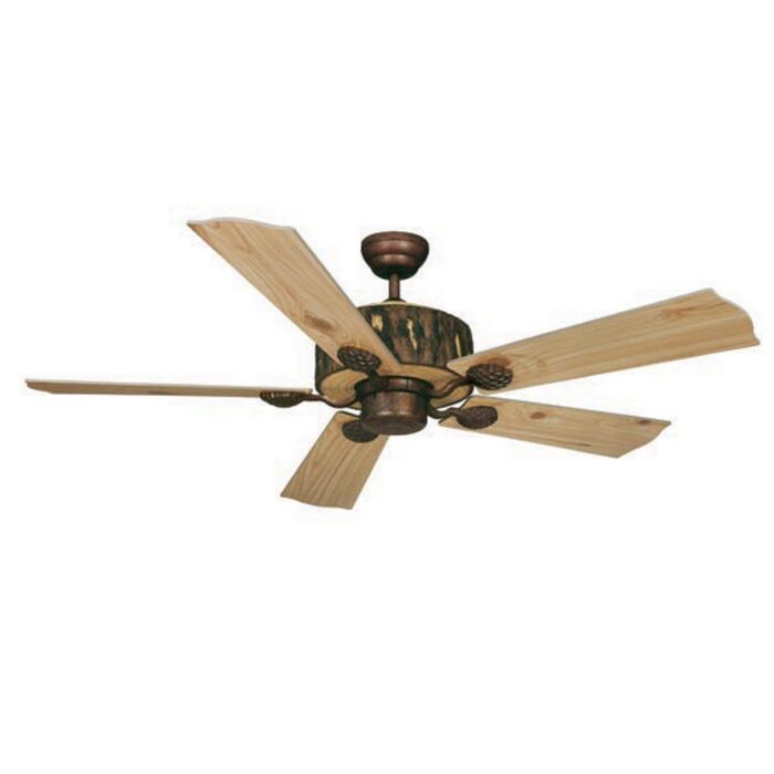 Log Cabin 52" Hanging Ceiling Fan in Weathered Patina