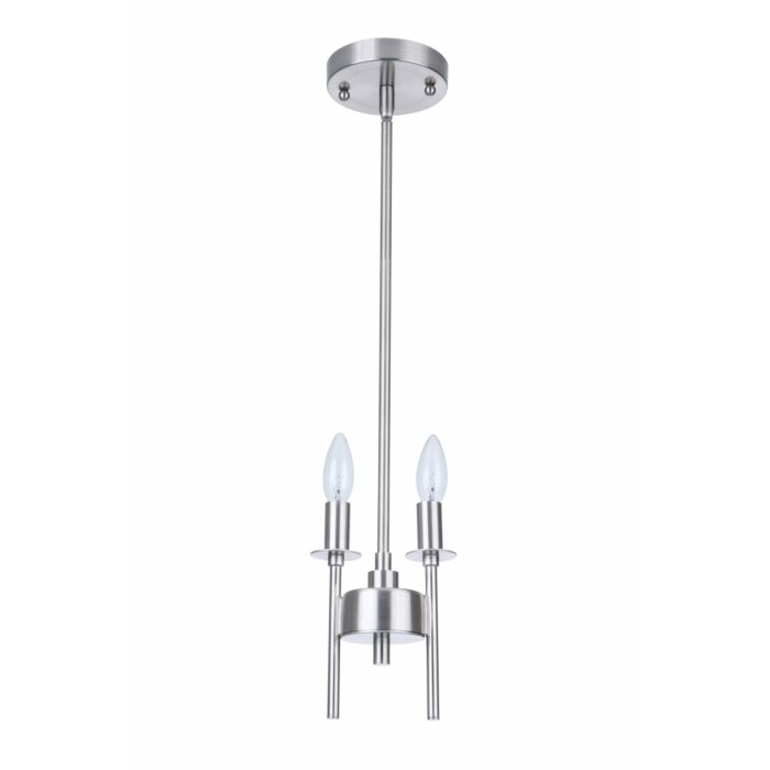 Craftmade Larrson 2 Light Mini Pendant in Brushed Polished Nickel