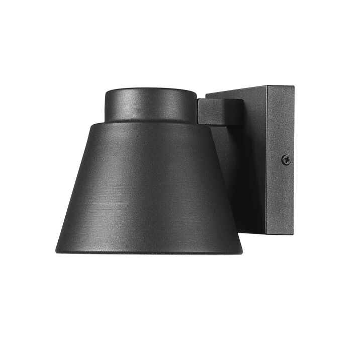 Z Lite Asher 1 Light Outdoor Wall Sconce In Black