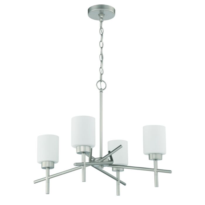 Craftmade Cadence 4 Light Chandelier in Satin Nickel