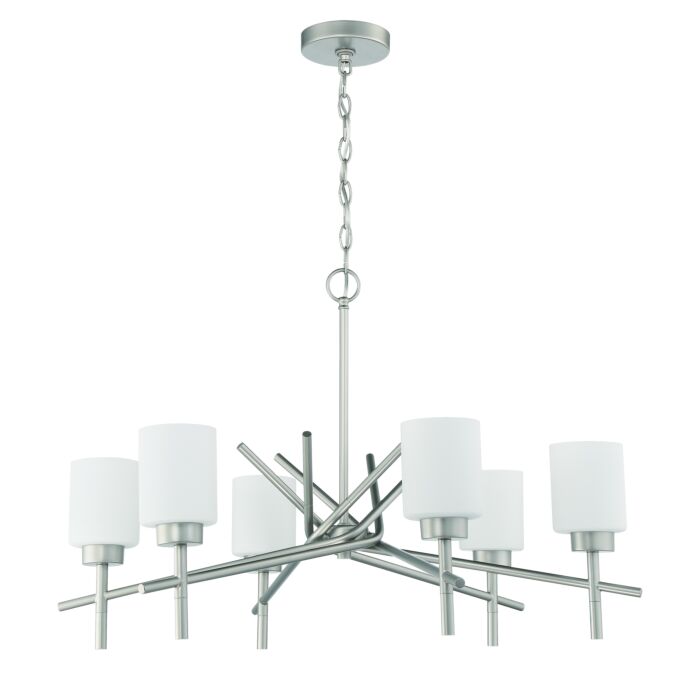 Craftmade Cadence 6 Light Chandelier in Satin Nickel
