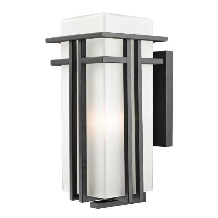 Z Lite Abbey 1 Light Outdoor Wall Sconce In Black