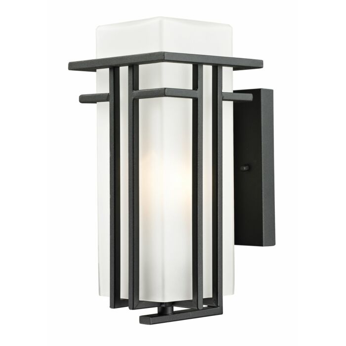 Z Lite Abbey 1 Light Outdoor Wall Sconce In Black