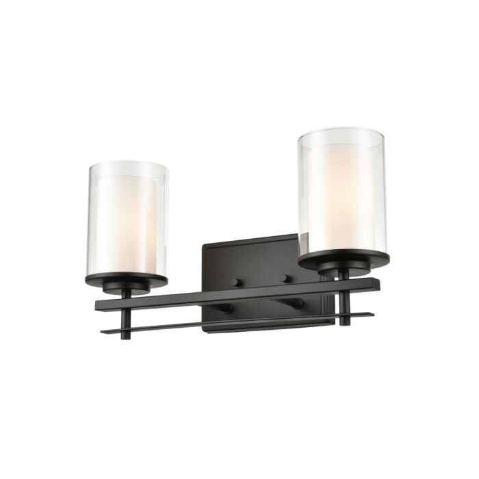 Millennium 2 Light Wall Sconce in Matte Black