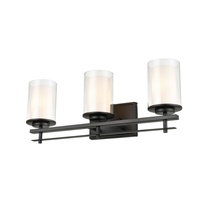 Millennium 3 Light Wall Sconce in Matte Black