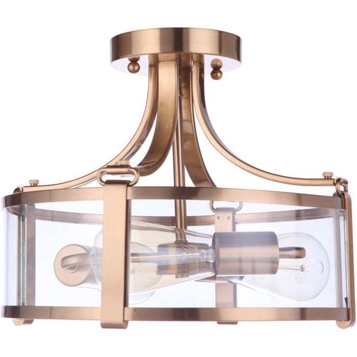 Craftmade Elliot 3 Light Ceiling Light in Satin Brass