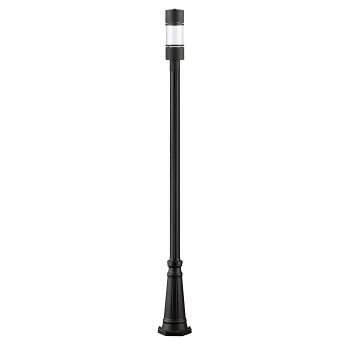 Z Lite Luminata 1 Light Outdoor Post Mounted Fixture Light In Black