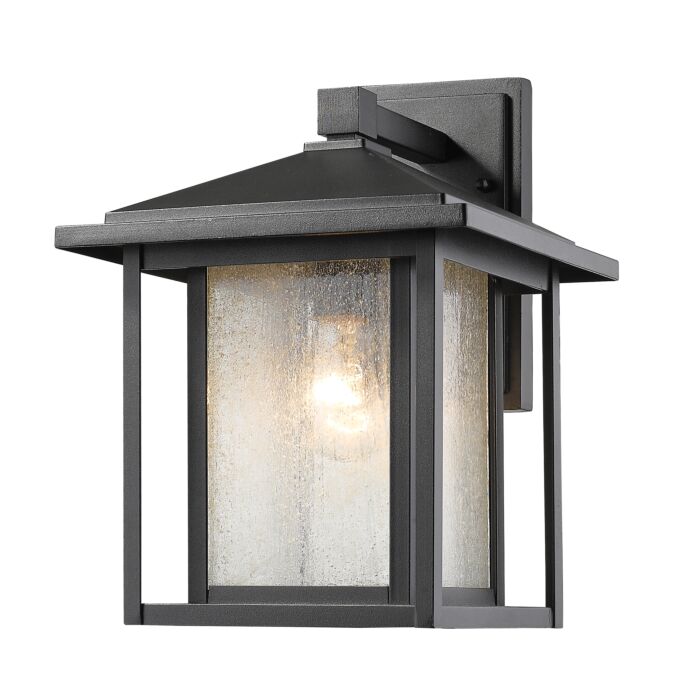 Z Lite Aspen 1 Light Outdoor Wall Sconce In Black