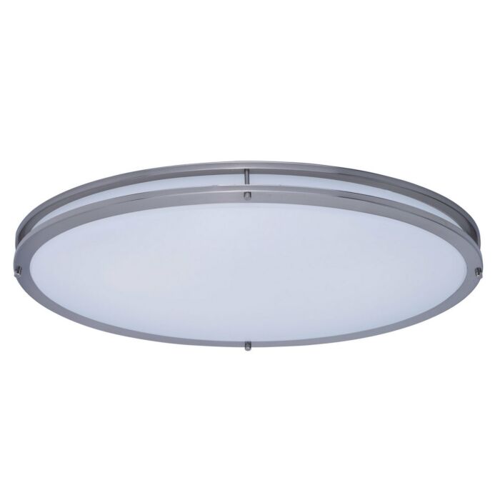 Maxim Lighting Linear 32 Inch LED White Flush Mount in Satin Nickel