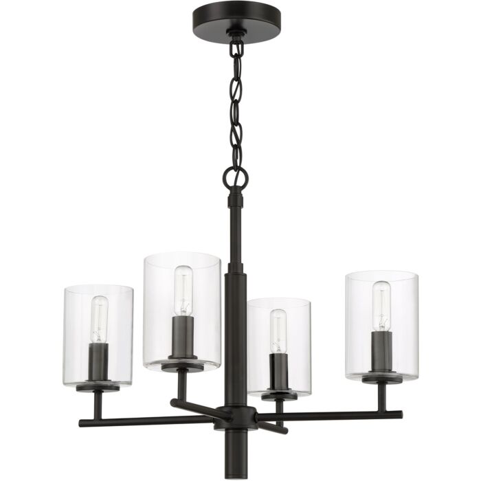 Craftmade Hailie 4 Light Chandelier in Flat Black