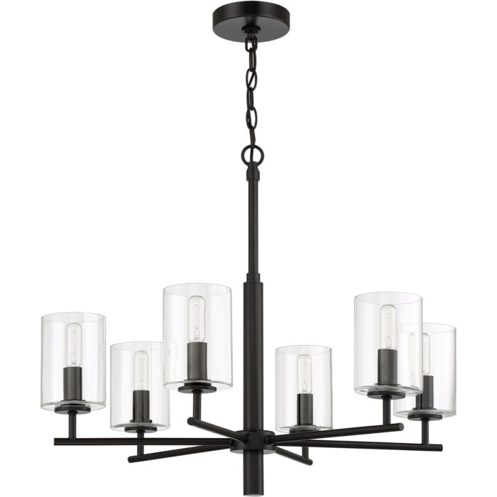 Craftmade Hailie 6 Light Chandelier in Flat Black