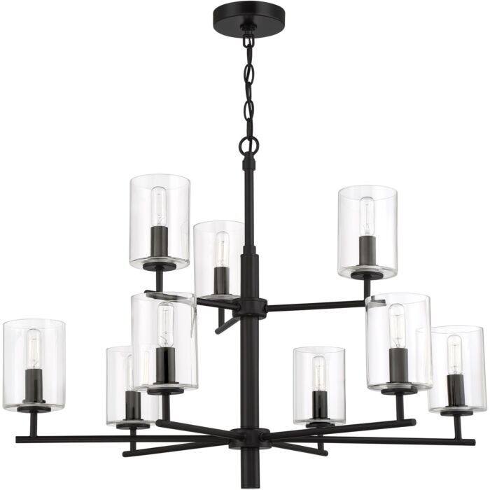 Craftmade Hailie 9 Light Chandelier in Flat Black