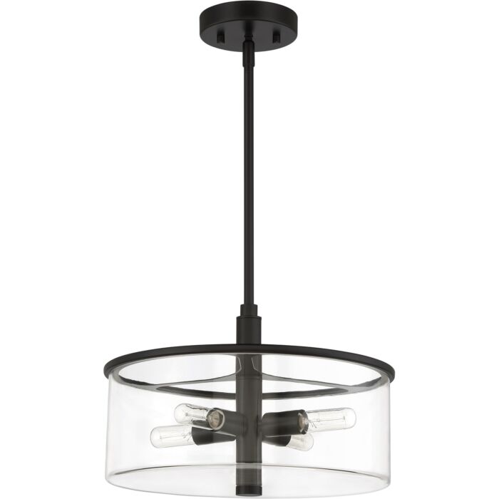 Craftmade Hailie 4 Light Pendant Light in Flat Black