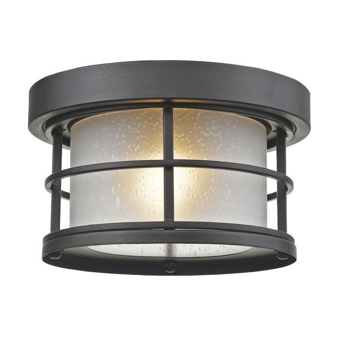 Z Lite Exterior Additions 1 Light Outdoor Flush Ceiling Mount Fixture Ceiling Light In Black