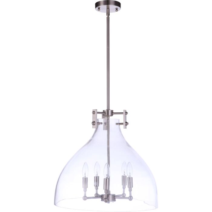 Craftmade Chardonnay 5 Light Pendant Light in Brushed Polished Nickel