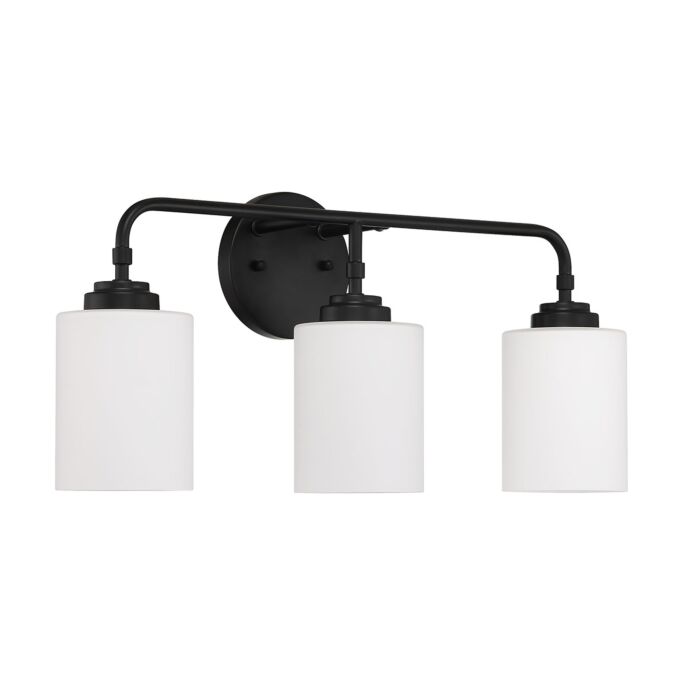 Craftmade Stowe 3 Light Bathroom Vanity Light in Flat Black