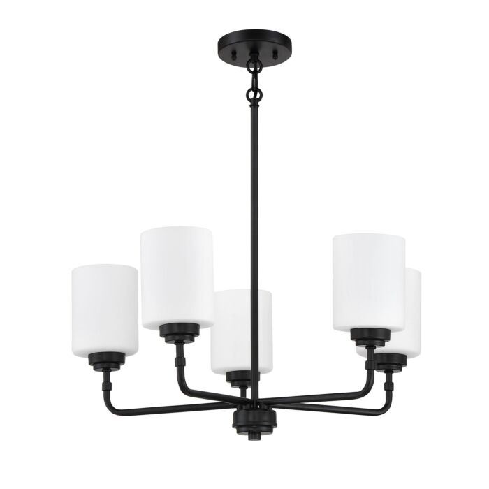 Craftmade Stowe 5 Light Chandelier in Flat Black