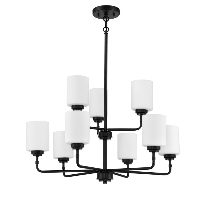 Craftmade Stowe 9 Light Chandelier in Flat Black