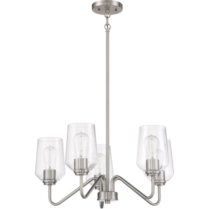 Craftmade Shayna 5 Light Chandelier in Brushed Polished Nickel