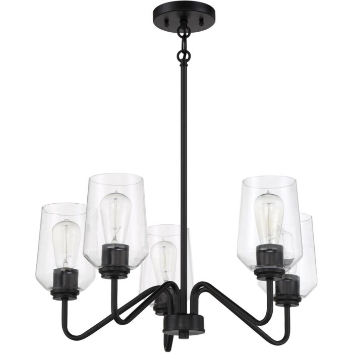 Craftmade Shayna 5 Light Chandelier in Flat Black