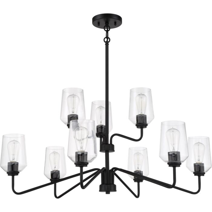 Craftmade Shayna 9 Light Chandelier in Flat Black