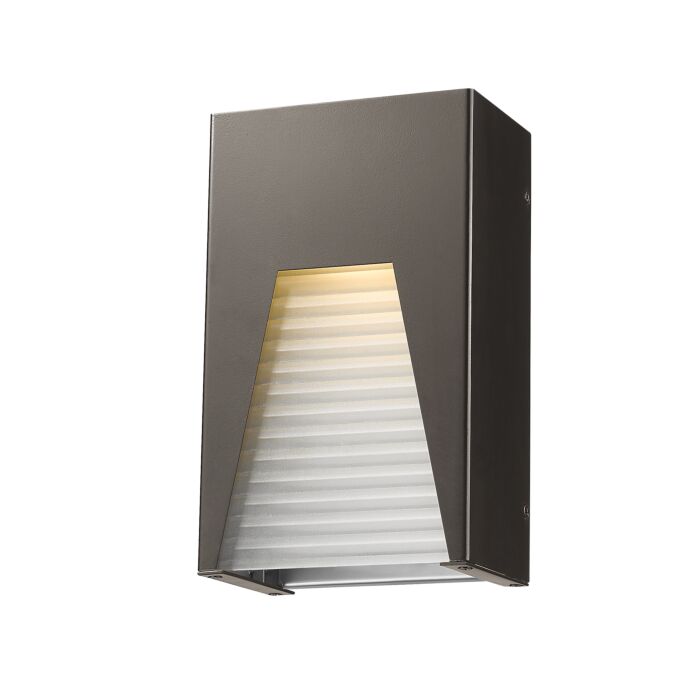 Z Lite Millenial 1 Light Outdoor Wall Sconce In Bronze Silver