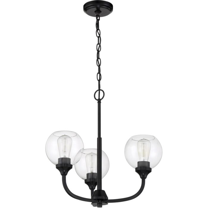Craftmade Glenda 3 Light Chandelier in Flat Black