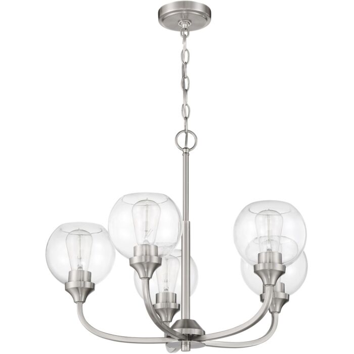Craftmade Glenda 5 Light Chandelier in Brushed Polished Nickel