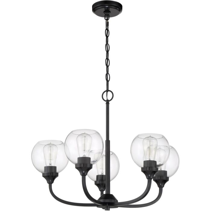 Craftmade Glenda 5 Light Chandelier in Flat Black