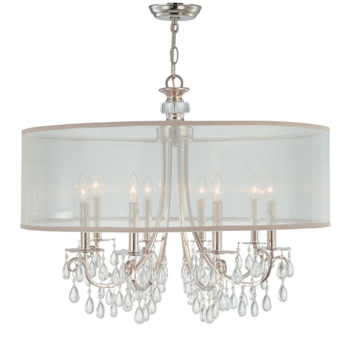 Crystorama Hampton Crystal Chandelier in Polished Chrome