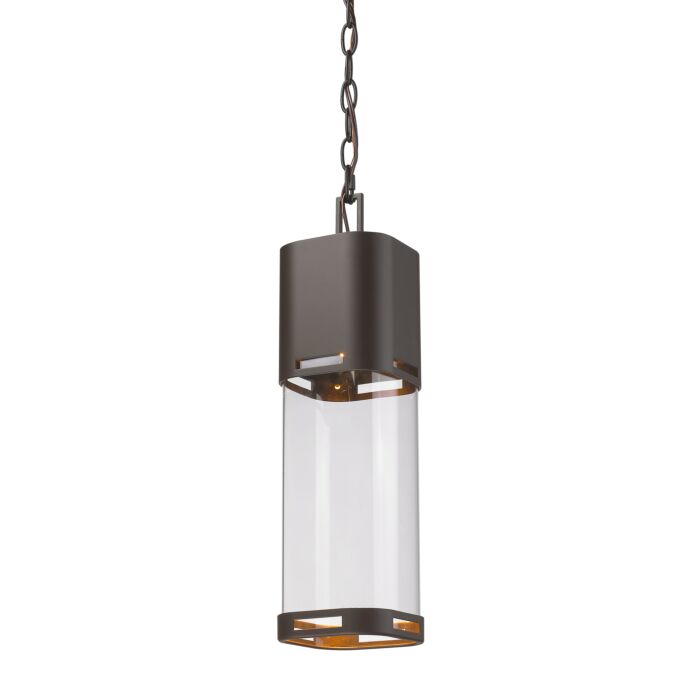 Z Lite Lestat 1 Light Outdoor Chain Mount Ceiling Fixture Light In Deep Bronze