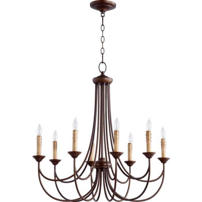 Eight Light Chandelier by Quorum