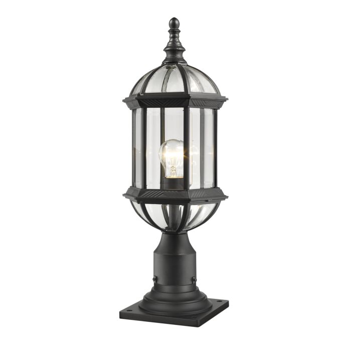 Z Lite Annex 1 Light Outdoor Pier Mounted Fixture Light In Black