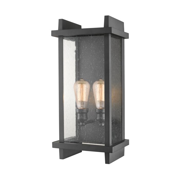 Z Lite Fallow 2 Light Outdoor Wall Sconce In Black