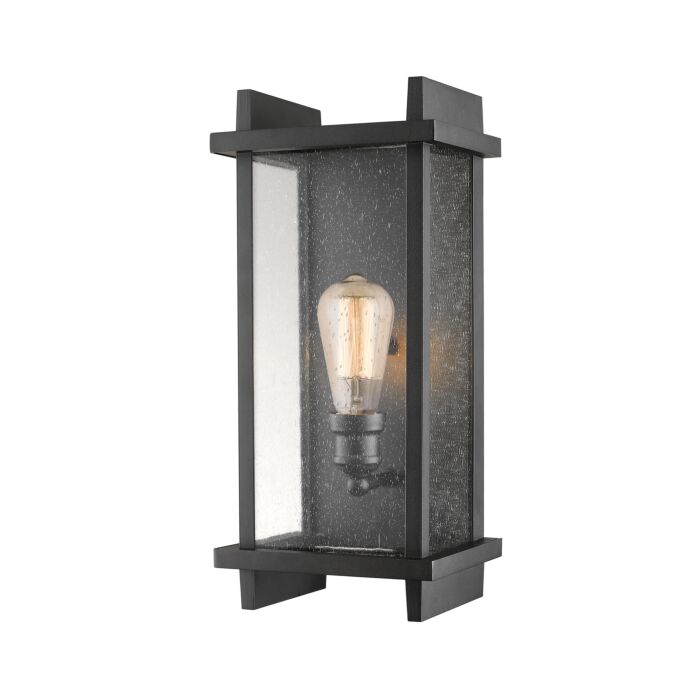 Z Lite Fallow 1 Light Outdoor Wall Sconce In Black