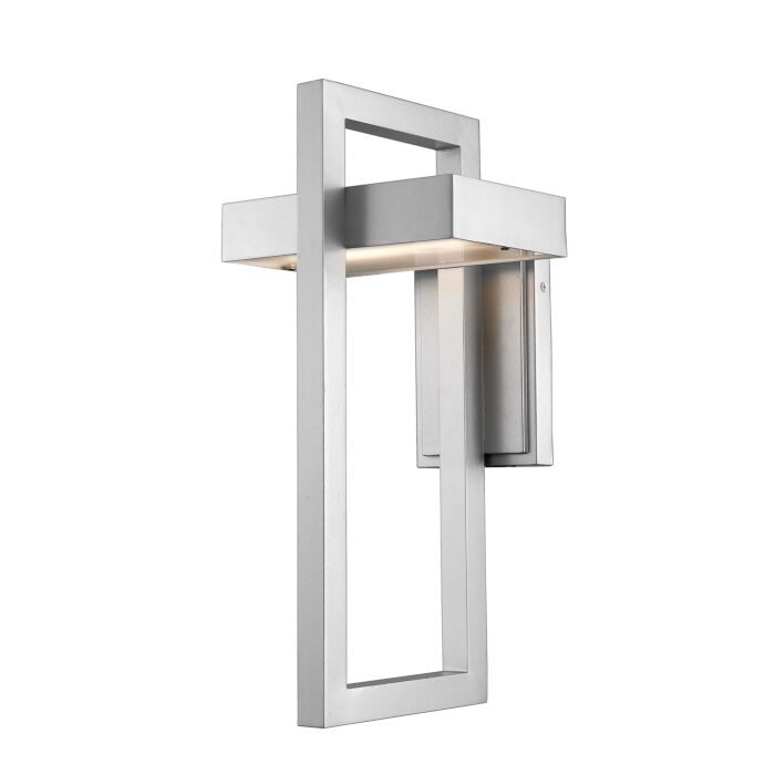 Z Lite Luttrel 1 Light Outdoor Wall Sconce In Silver