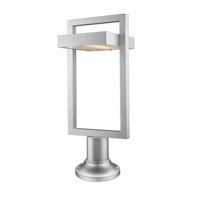 Z Lite Luttrel 1 Light Outdoor Pier Mounted Fixture Light In Silver