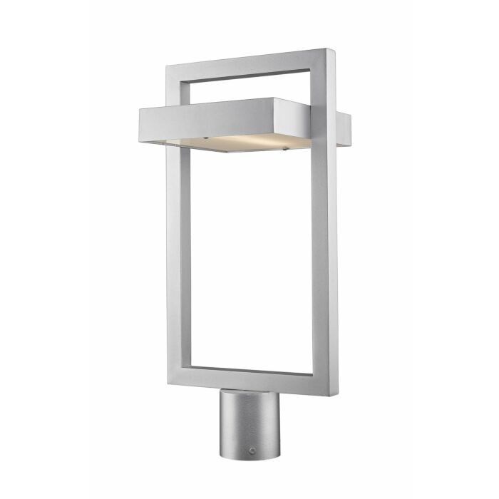 Z Lite Luttrel 1 Light Outdoor Post Mount Fixture Light In Silver