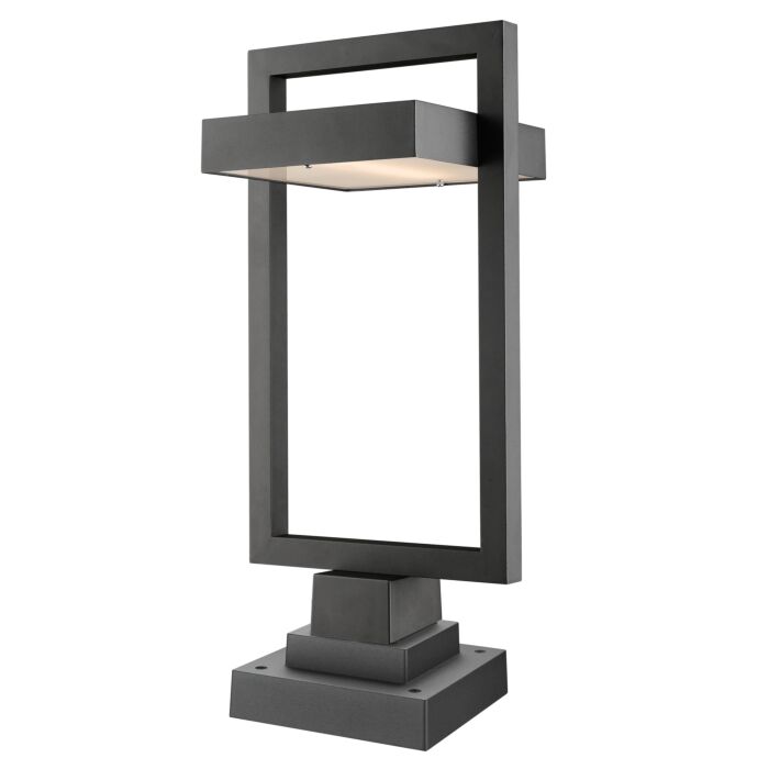 Z Lite Luttrel 1 Light Outdoor Pier Mounted Fixture Light In Black