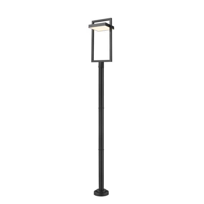 Z Lite Luttrel 1 Light Outdoor Post Mounted Fixture Light In Black