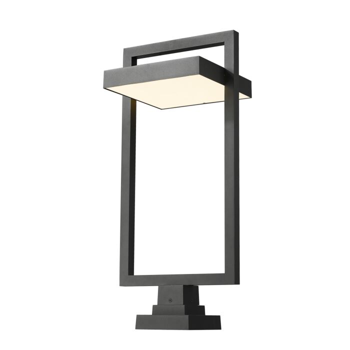 Z Lite Luttrel 1 Light Outdoor Pier Mounted Fixture Light In Black