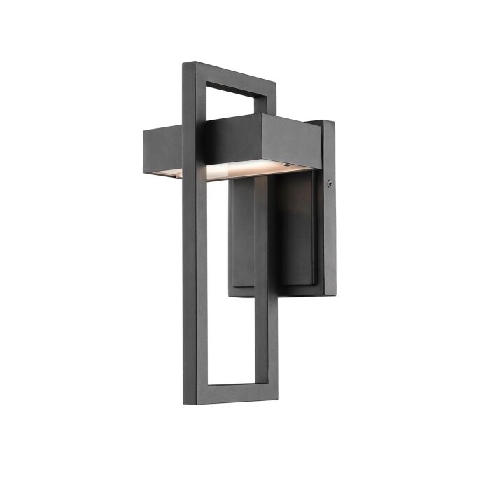 Z Lite Luttrel 1 Light Outdoor Wall Sconce In Black