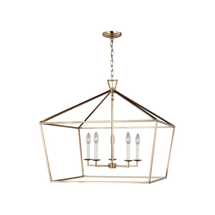 Sea Gull Dianna 5 Light Pendant Light in Satin Brass