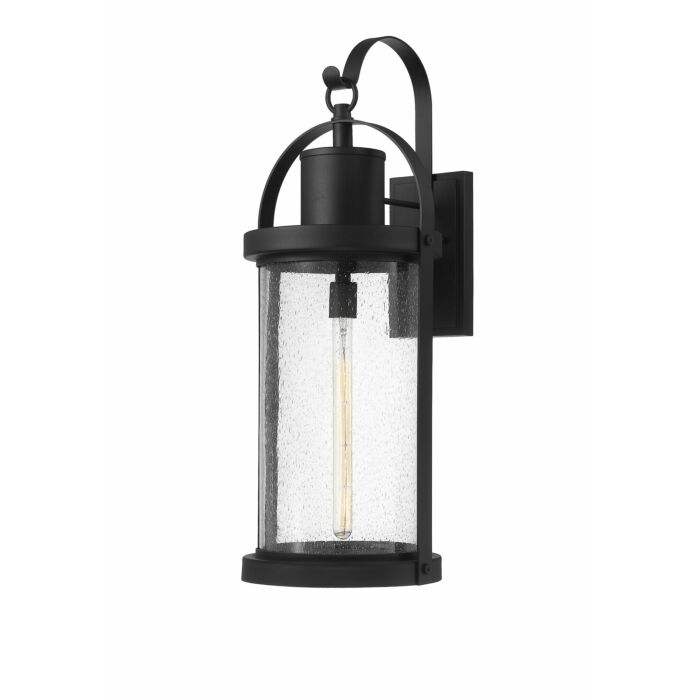 Z Lite Roundhouse 1 Light Outdoor Wall Sconce In Black
