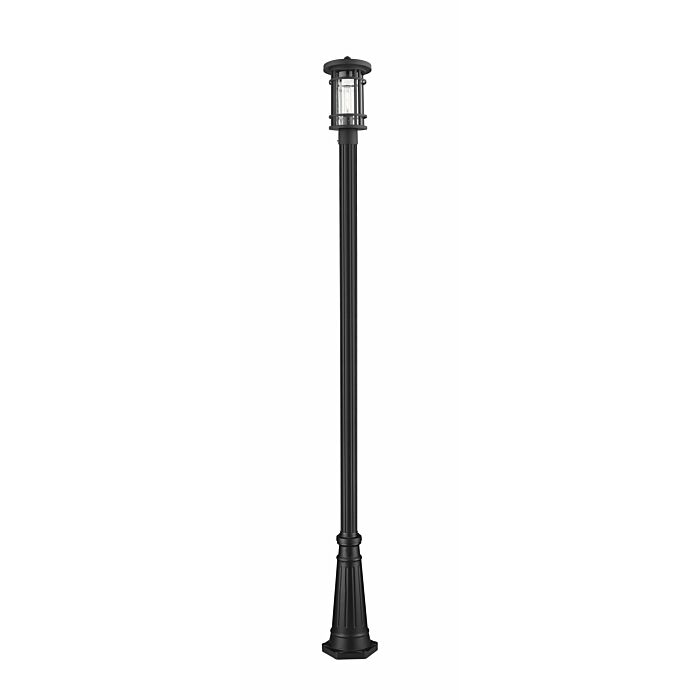Z Lite Jordan 1 Light Outdoor Post Mounted Fixture Light In Black