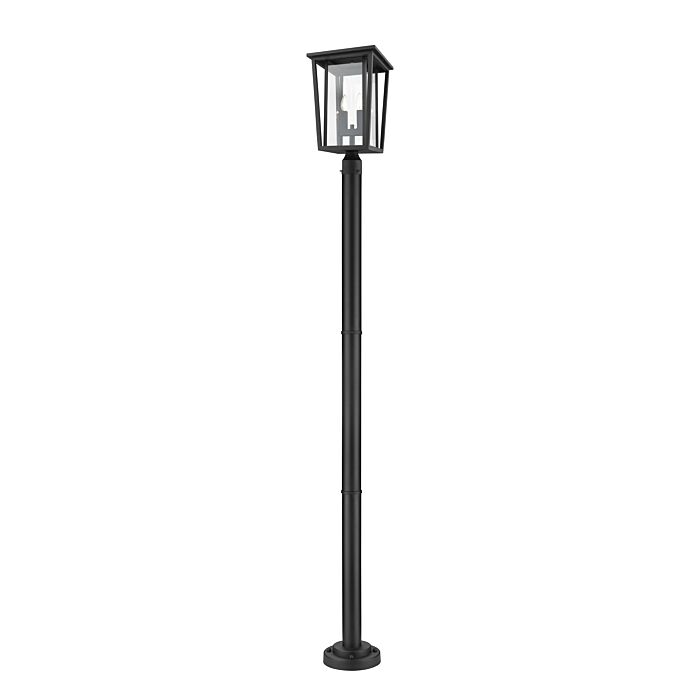 Z Lite Seoul 2 Light Outdoor Post Mounted Fixture Light In Black