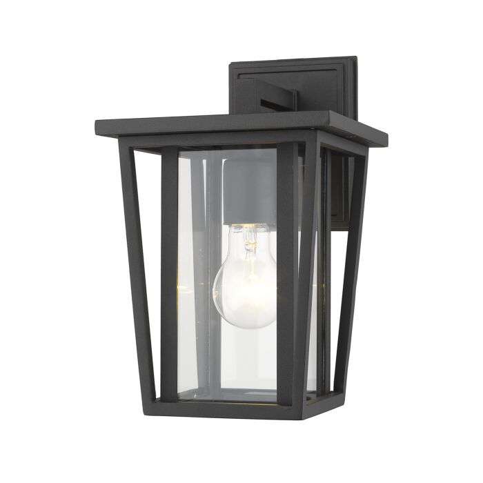 Z Lite Seoul 1 Light Outdoor Wall Sconce In Black