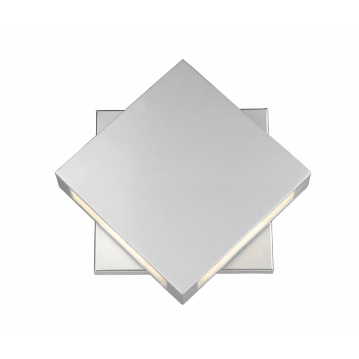 Z Lite Quadrate 2 Light Outdoor Wall Sconce In Silver