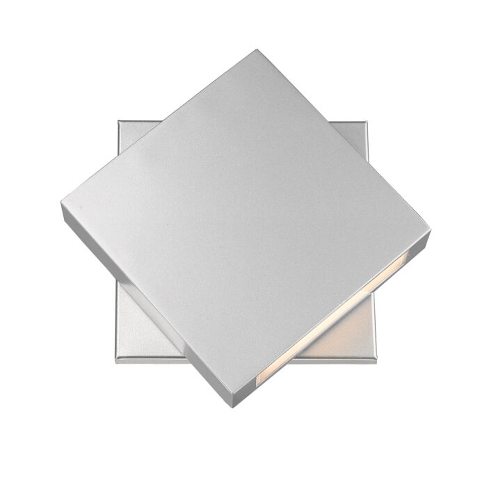Z Lite Quadrate 1 Light Outdoor Wall Sconce In Silver